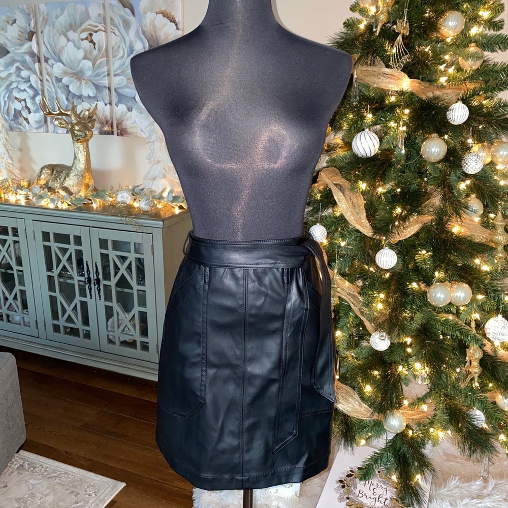 Express faux leather skirt